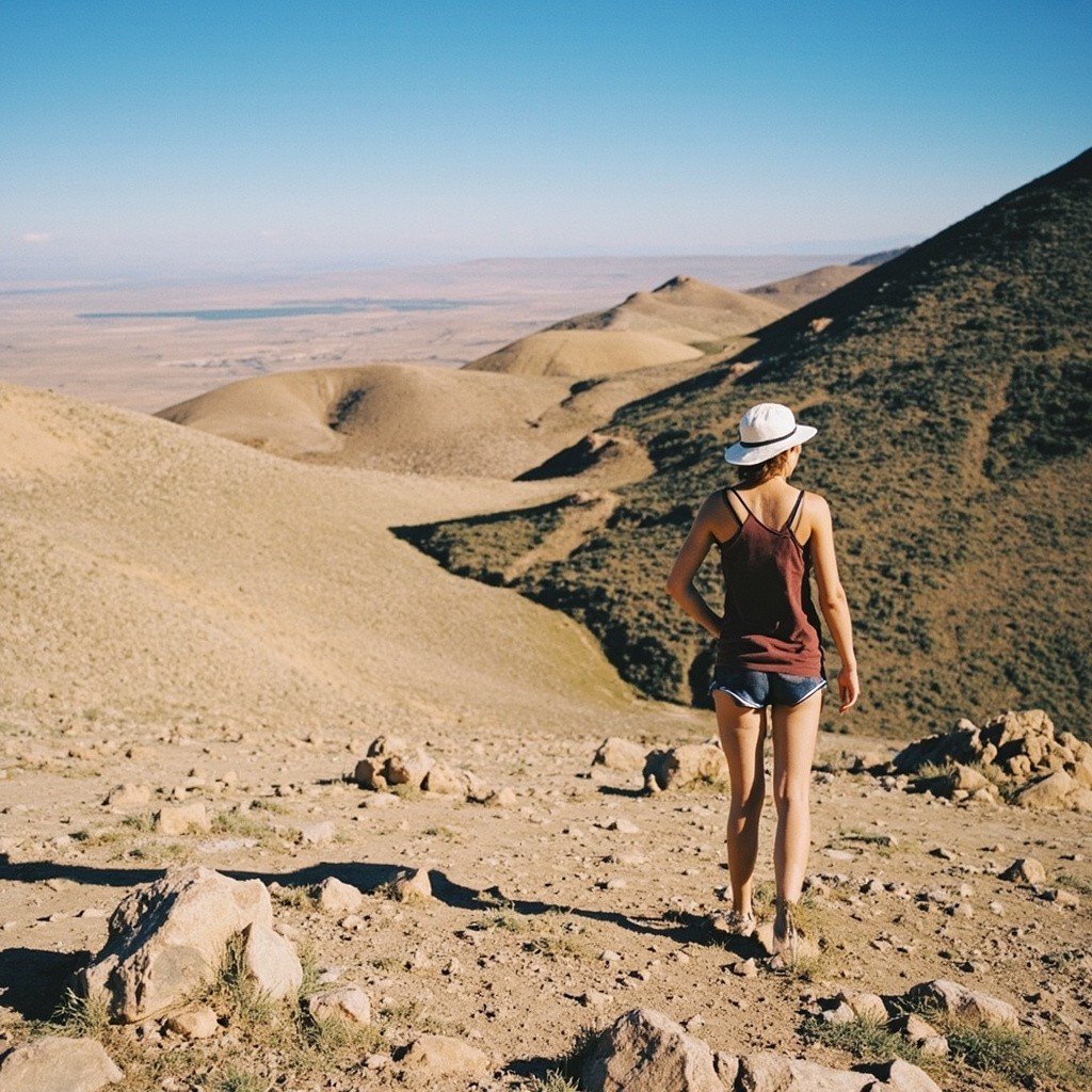 Woman in Shorts and Tank Top in Argentina
